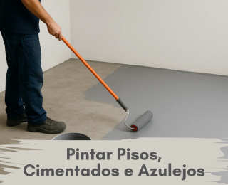 Pintar pisos cimentados e azulejos