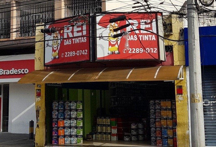 Fachada da loja Rei das Tintas Méier, R. Dias da Cruz, 478 – Méier