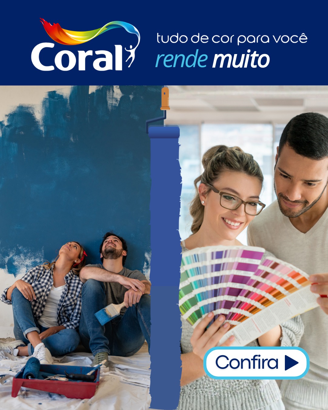 Personalize seu ambiente com tintas Coral.