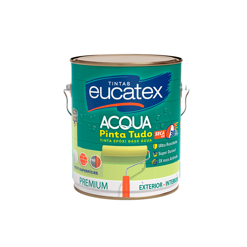 Tinta Epóxi Premium semi brilho Acqua Eucatex Branco 3,6L